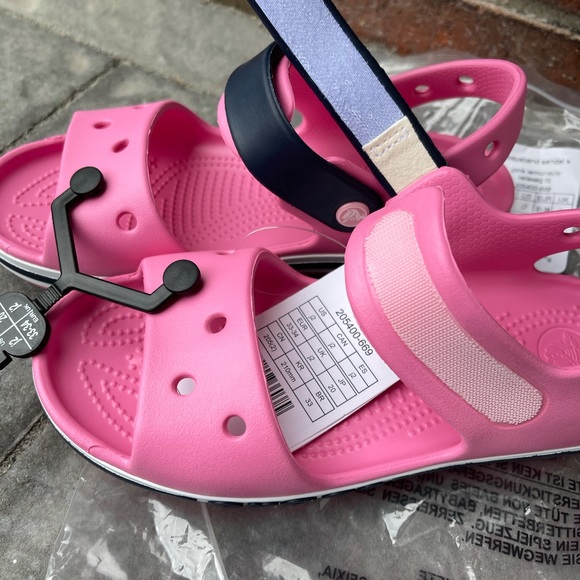 New Crocs Girls Bayaband Sandals Pink/Blue - Picture 11 of 15